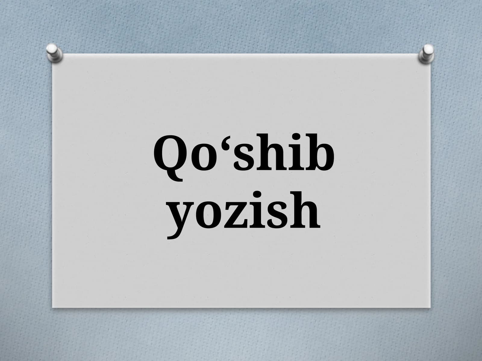 Qo‘shibyozish