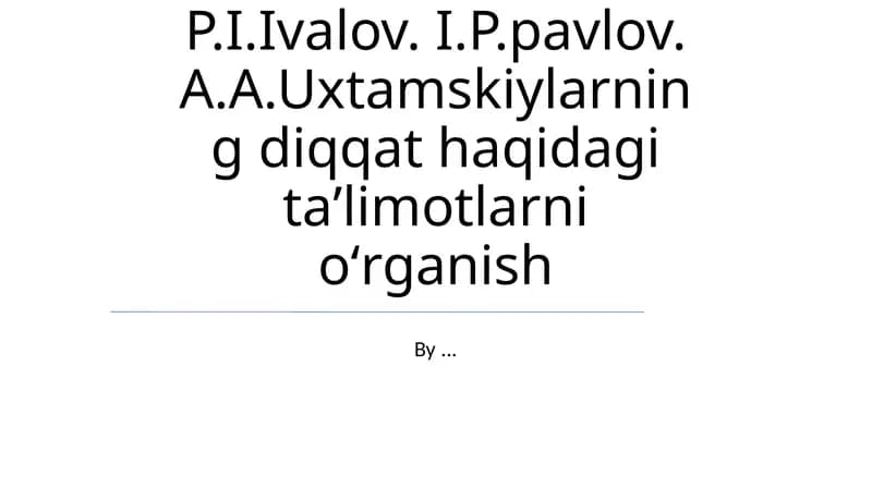 Uxtumskiyning Dominant va uning e'tiborga ta'siri
