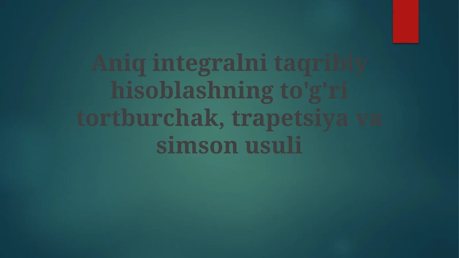 Simpson usuli