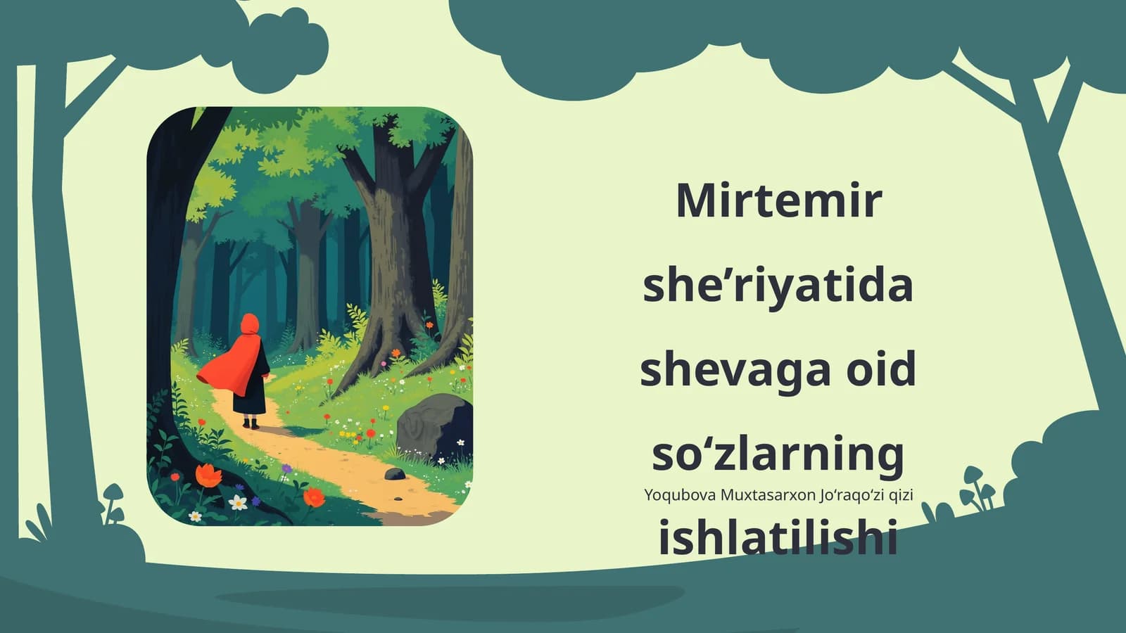 Mirtemir she’riyatida shevaga oid so‘zlarning ishlatilishi