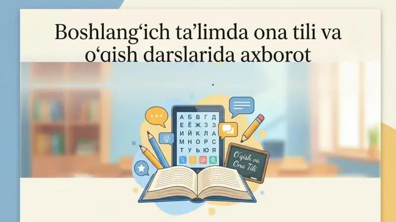 Boshlangʻich taʼlimda ona tili va oqitish darslarida axborot