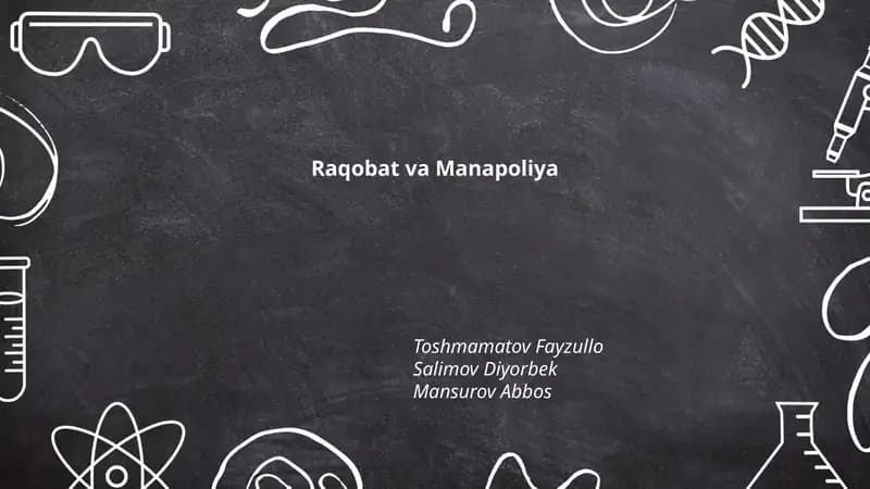 Raqobat va Manapoliya
