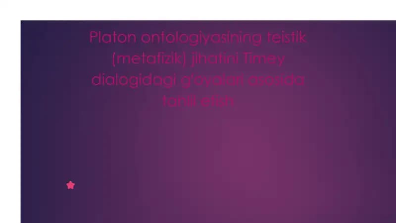 Platon ontologiyasi