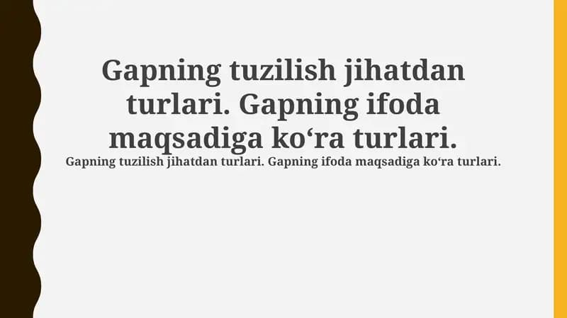 Sodda va qo'shimcha gaplar
