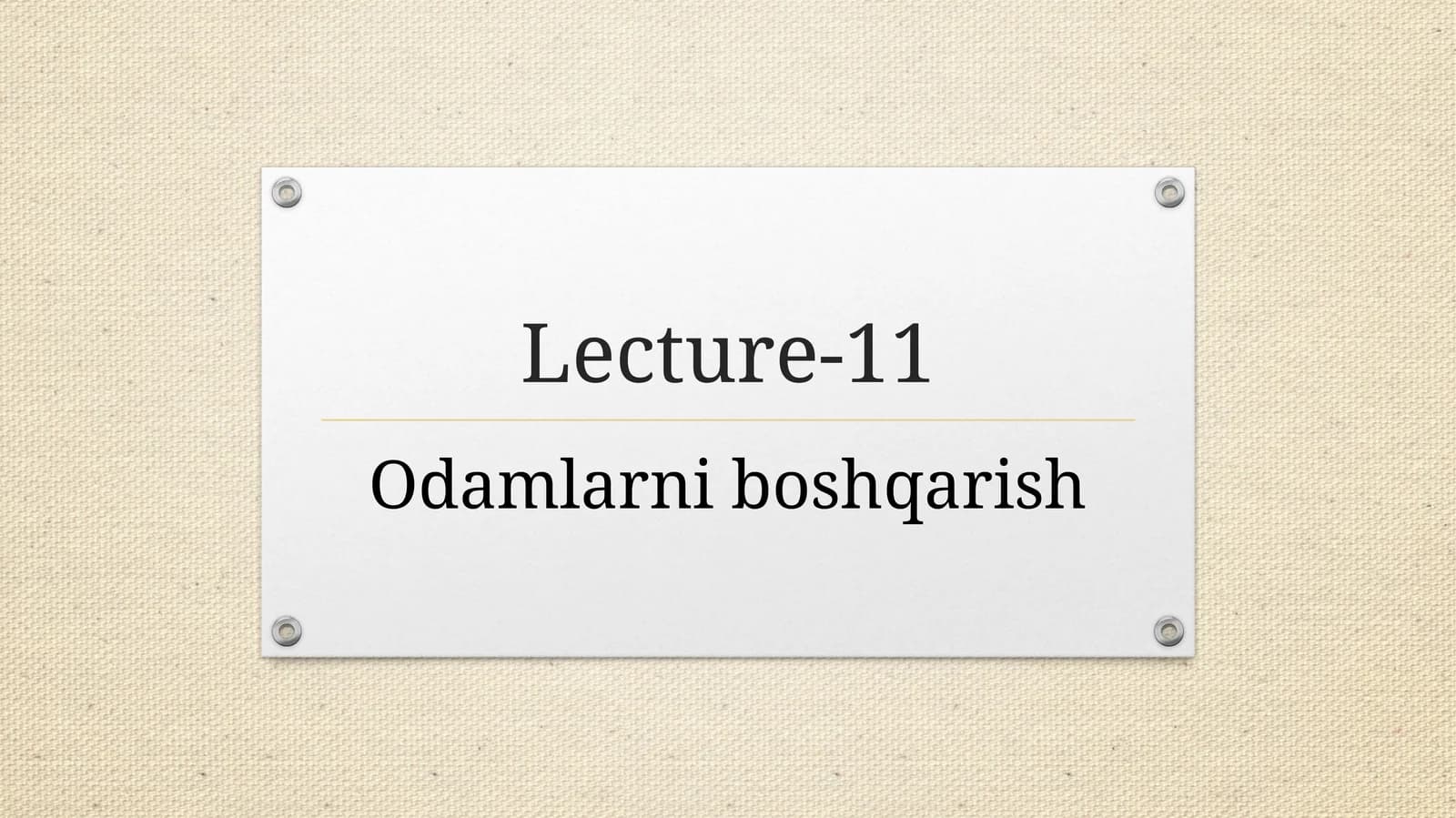 Odamlarni boshqarish