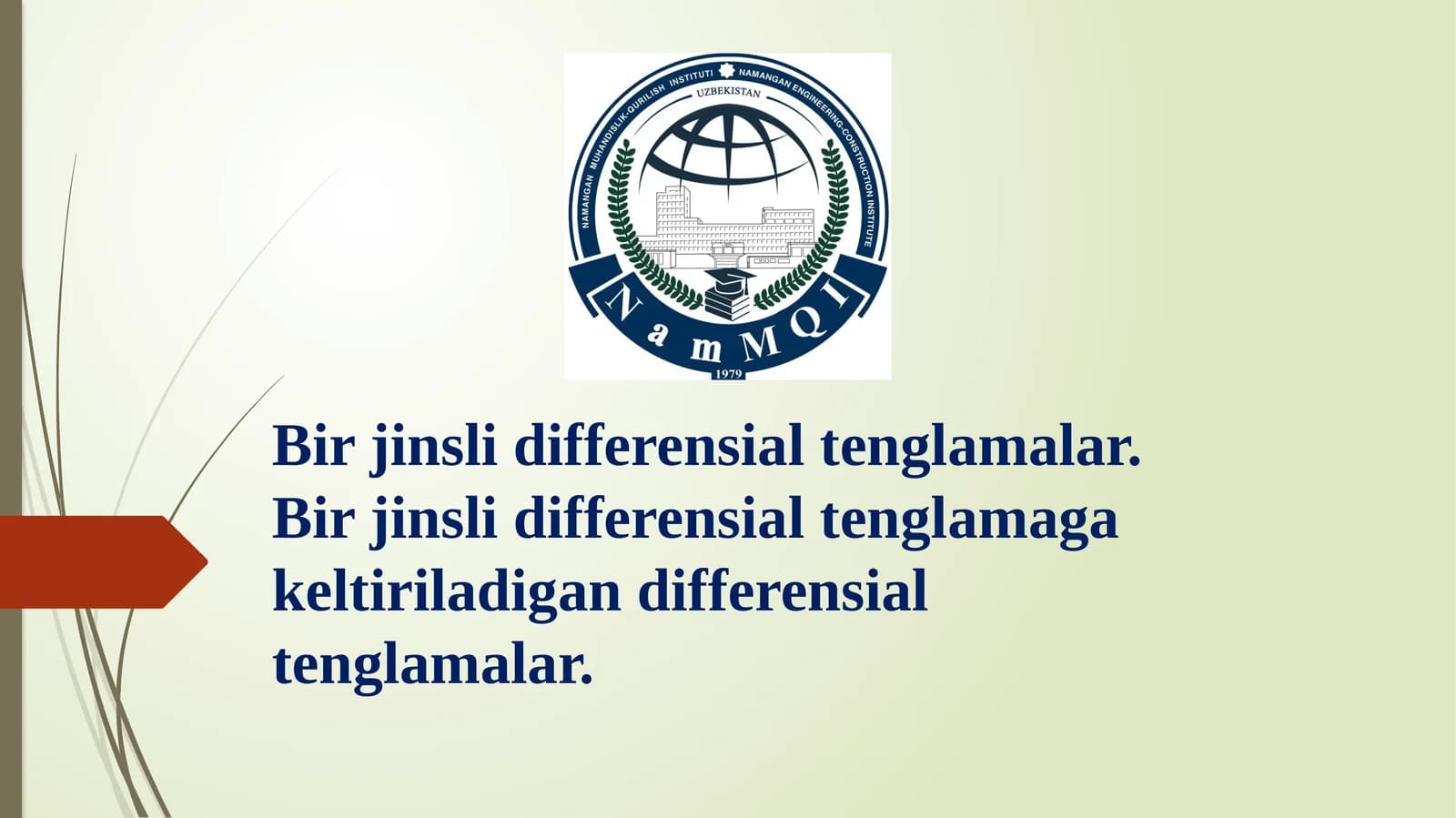 Bir jinsli differensial tenglamalar