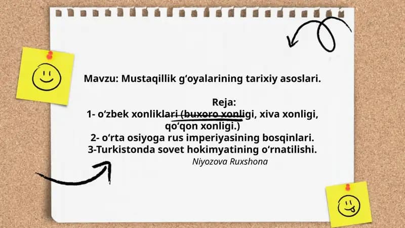 Mustaqillik gʻoyalarining tarixiy asoslari