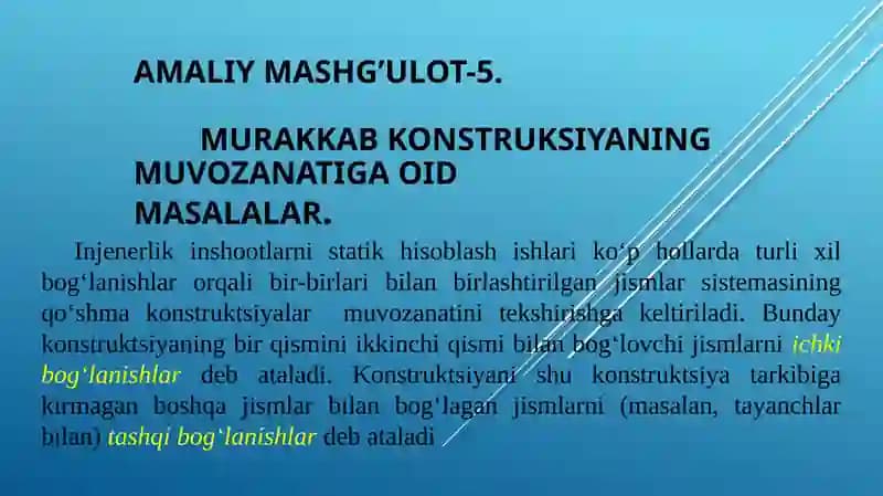 Amaliy Mashg’ulot-5