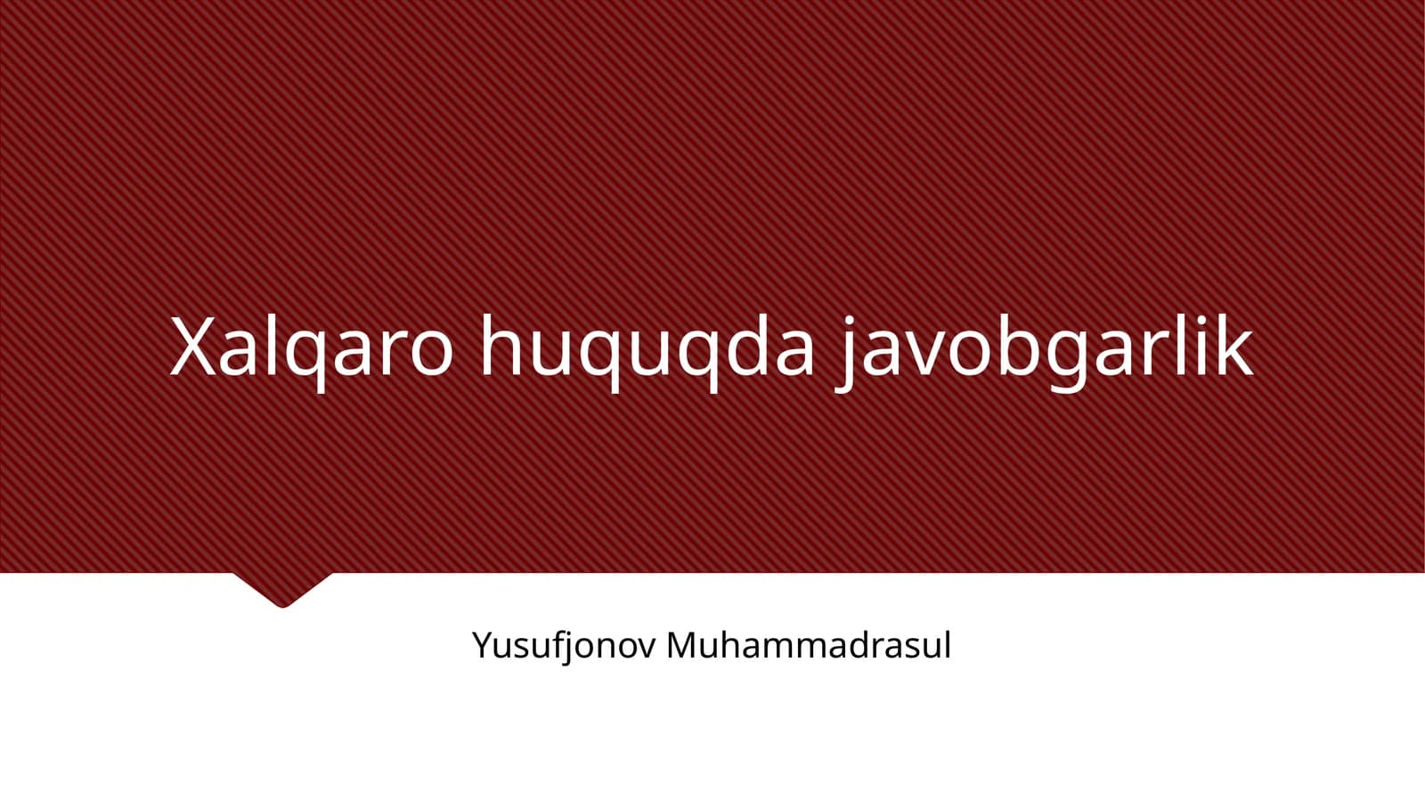 Xalqaro huquqda javobgarlik