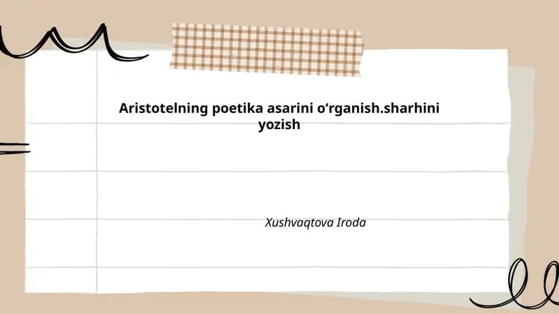 Aristotelning Poetika asari