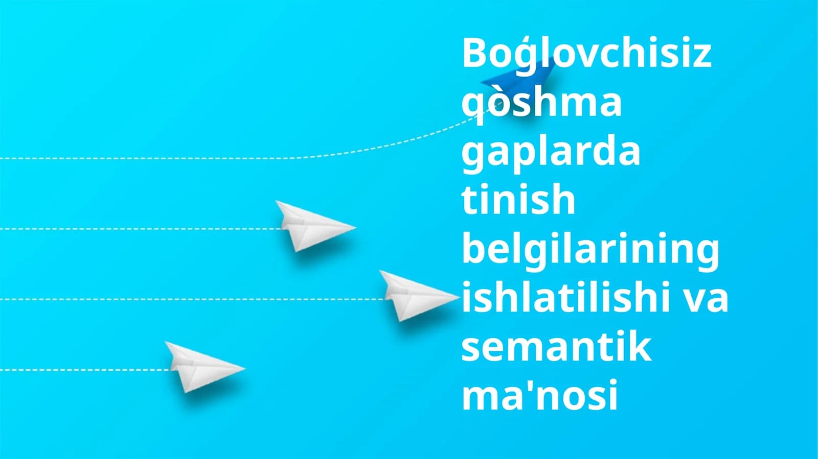 Boģlovchisiz qòshma gaplar
