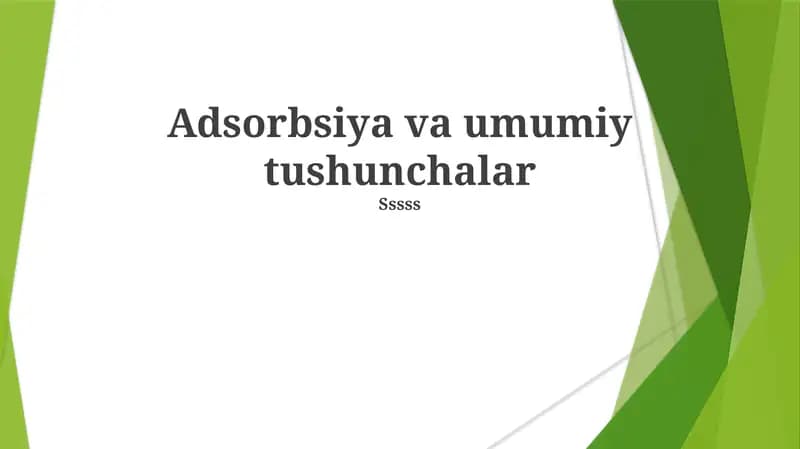 Umumiy tushunchalar