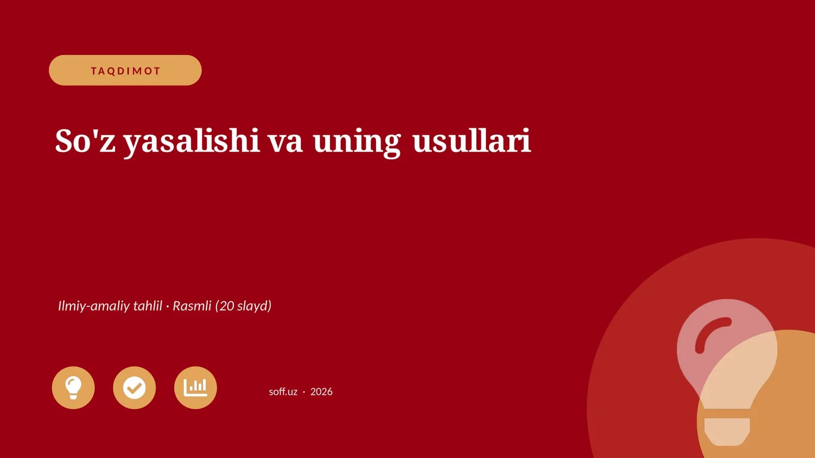 So'z yasalishi va uning usullari