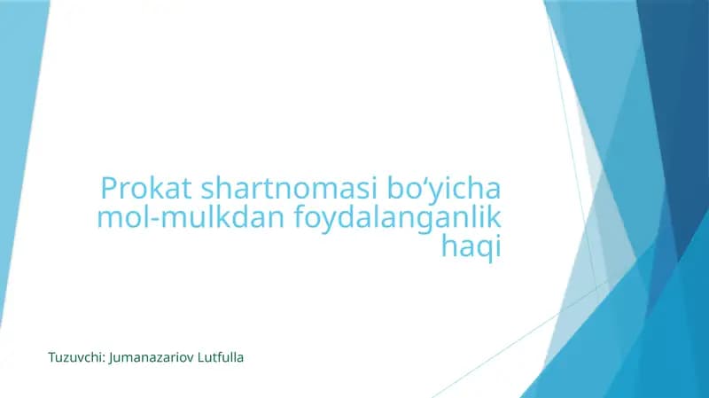 Prokat shartnomasi