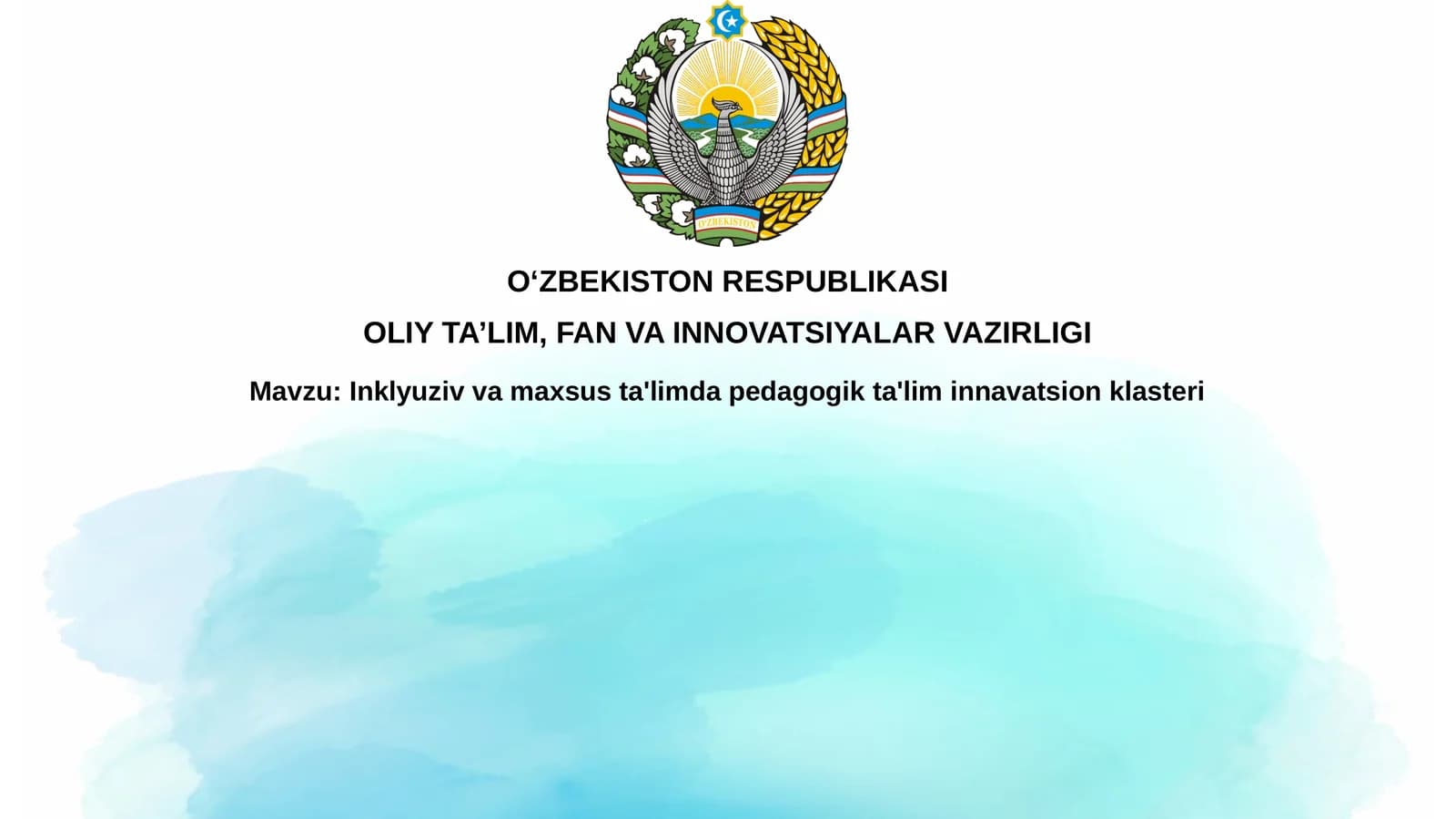 Inklyuziv va maxsus ta'limdagi pedagogik ta'lim innovatsion klasteri
