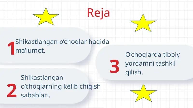 Shikastlangan O’choqlarda Tibbiy Yordamni Tashkil Qilish