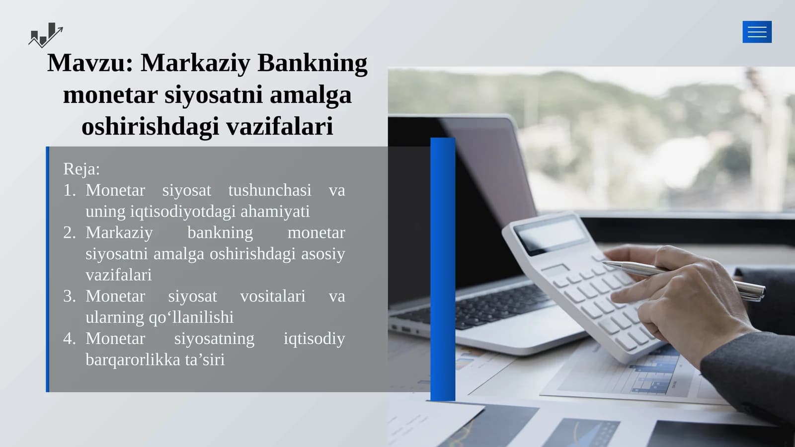 Markaziy Bankning monetar siyosatni amalga oshirishdagi vazifalari