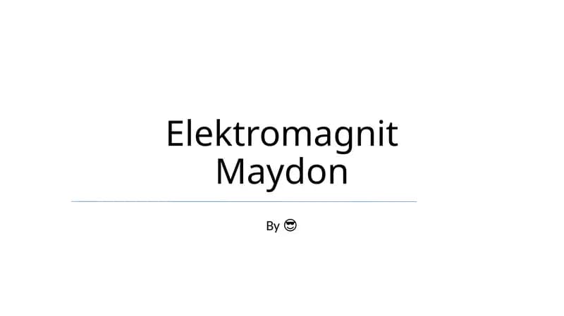 Elektromagnit Maydon