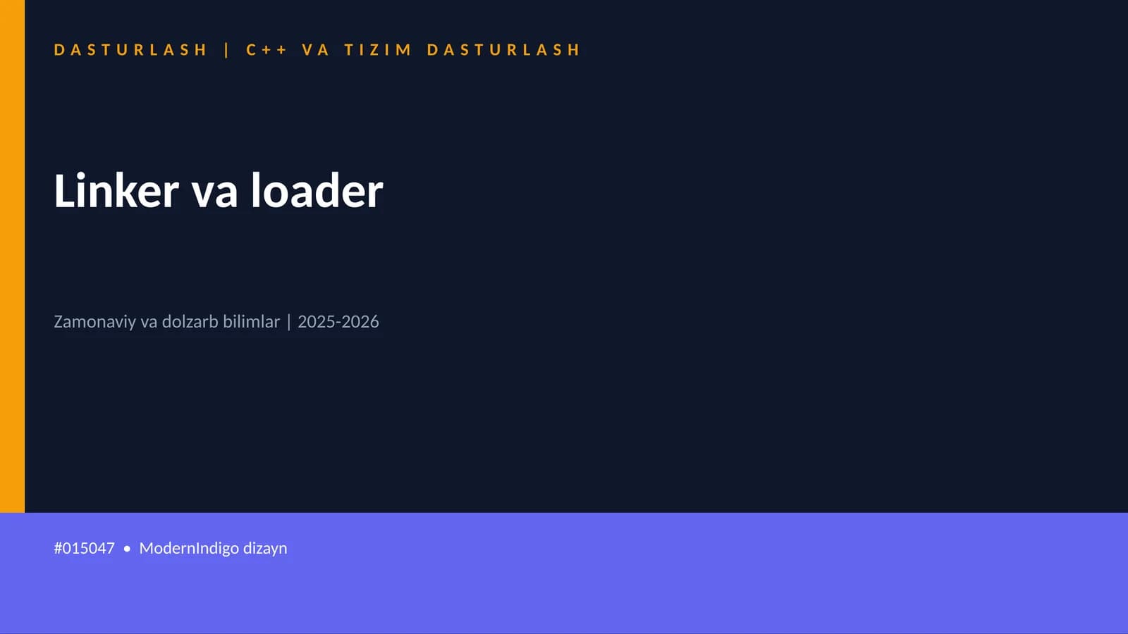 C++ VA TIZIM DASTURLASH