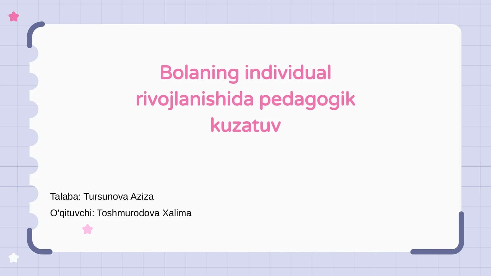 Pedagogik kuzatuv