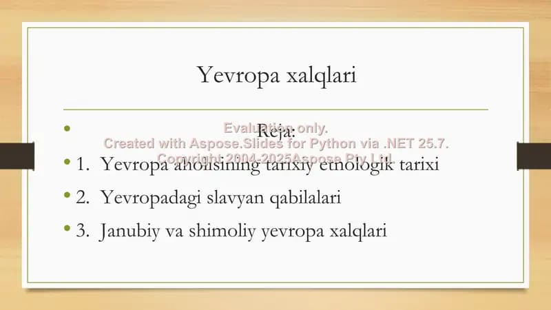 Yevropa xalqlari