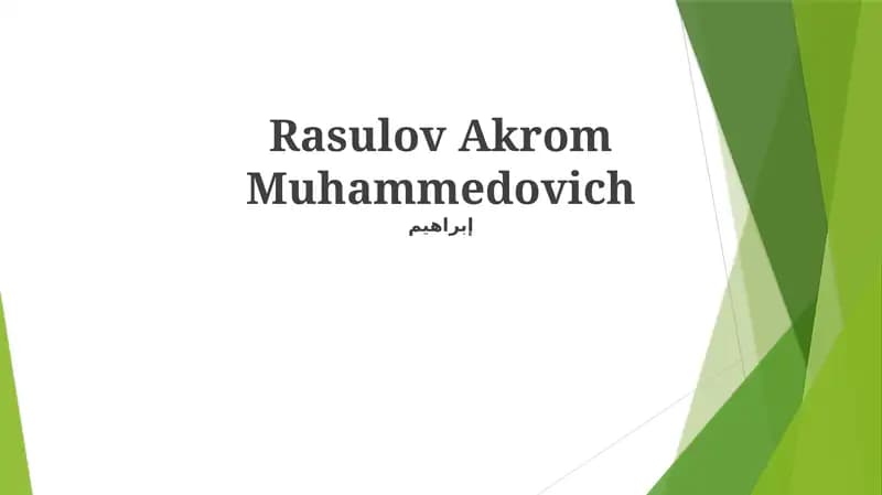Rasulov Akrom Muhammedovich