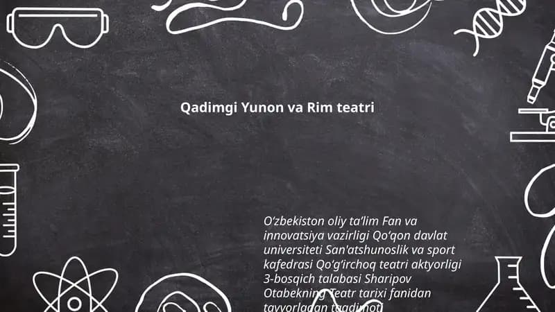 Qadimgi Yunon va Rim teatri