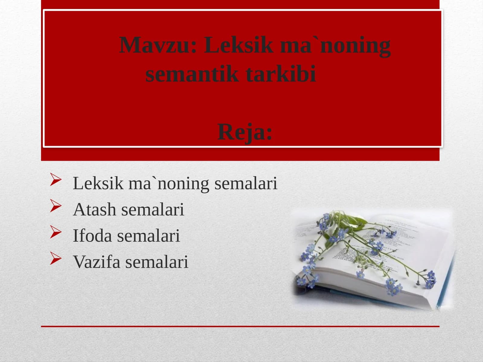 Leksik ma`noning semantik tarkibi