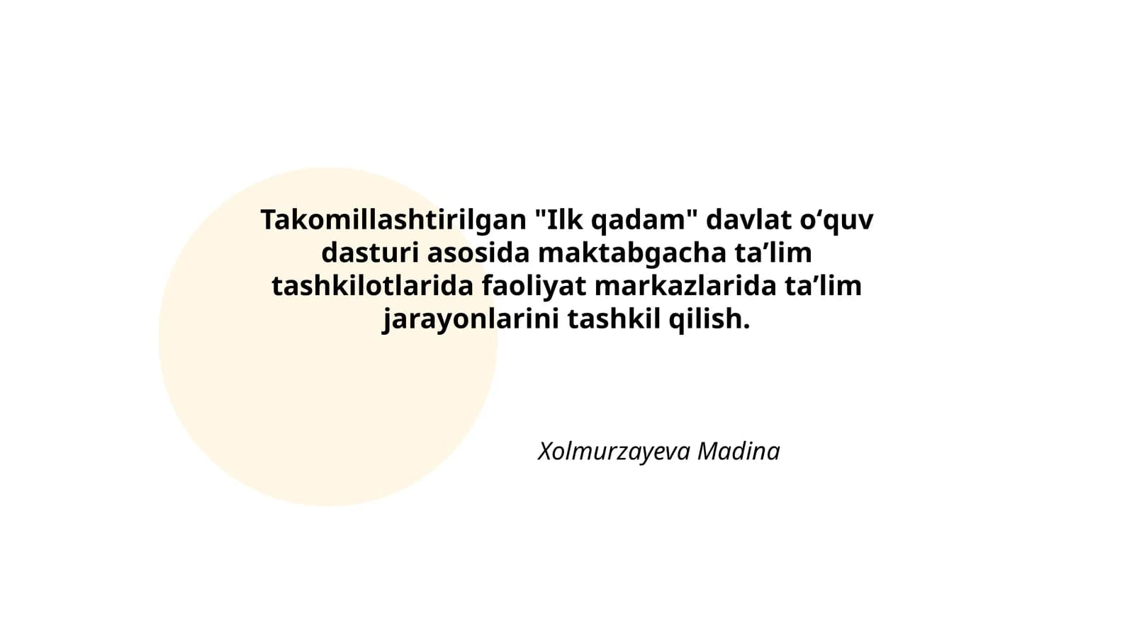 Ilk qadam davlat oʻquv dasturi