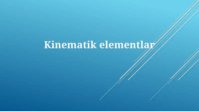 Kinematikelementlar