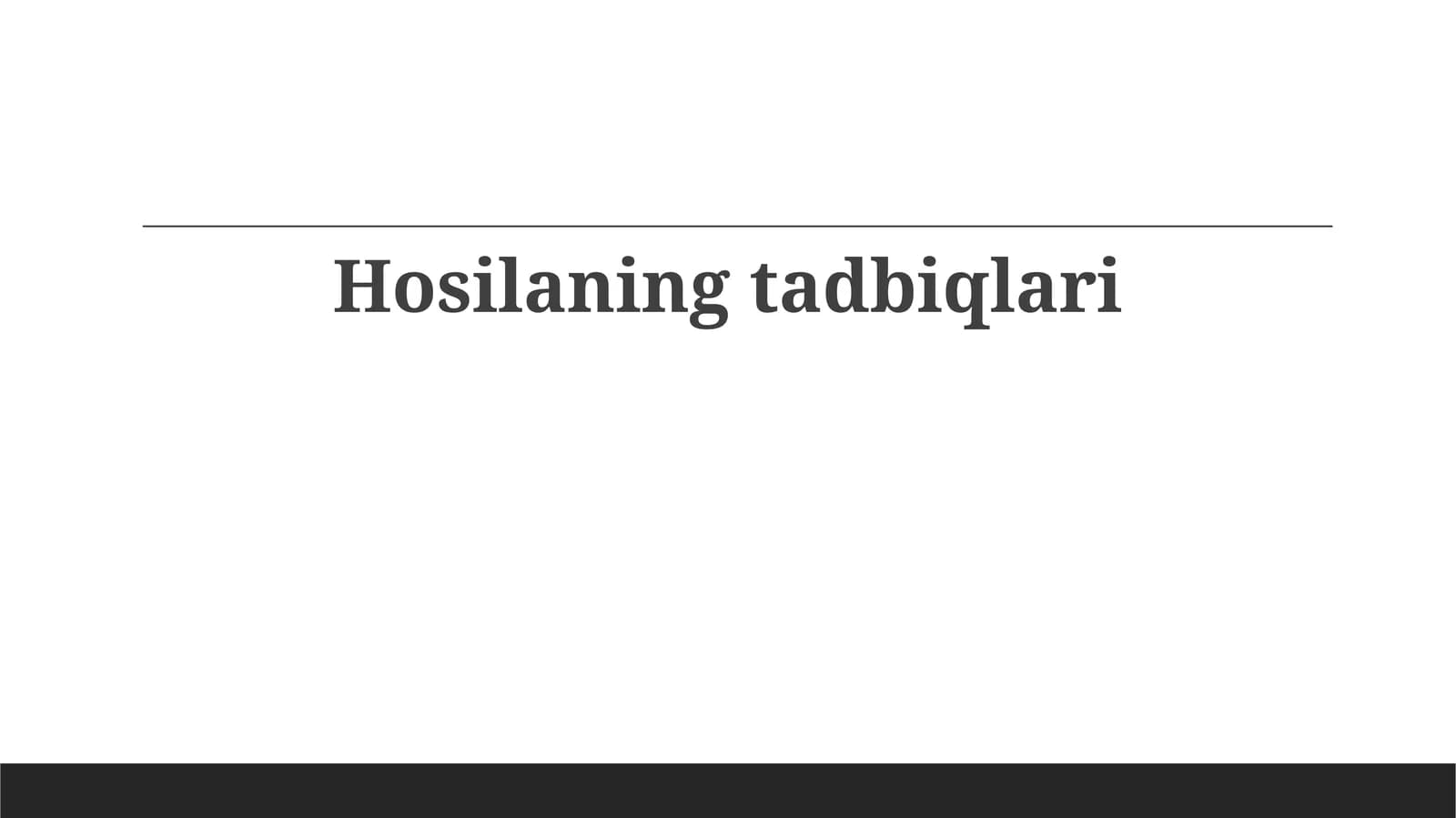 Hosilaningtadbiqlari
