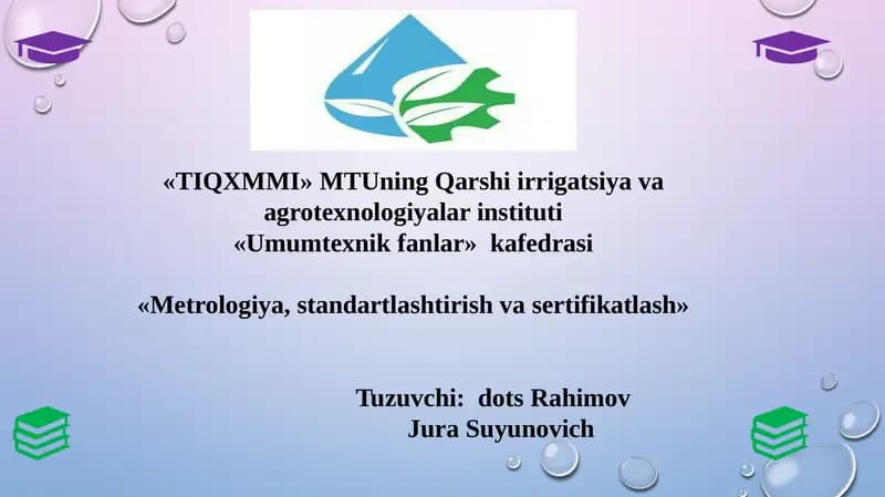 O‘zbekiston standartlashtirish sohasidagi xalqaro hamkorlikning asosiy vazifalari