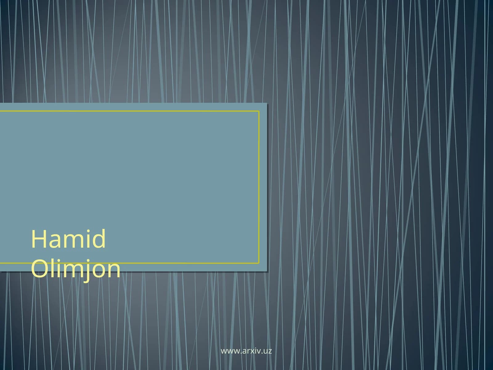Hаmid Olimjon