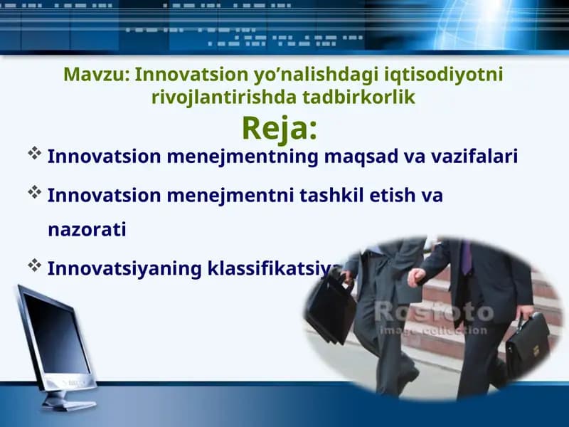 Innovatsion iqtisodiyotni rivojlantirish