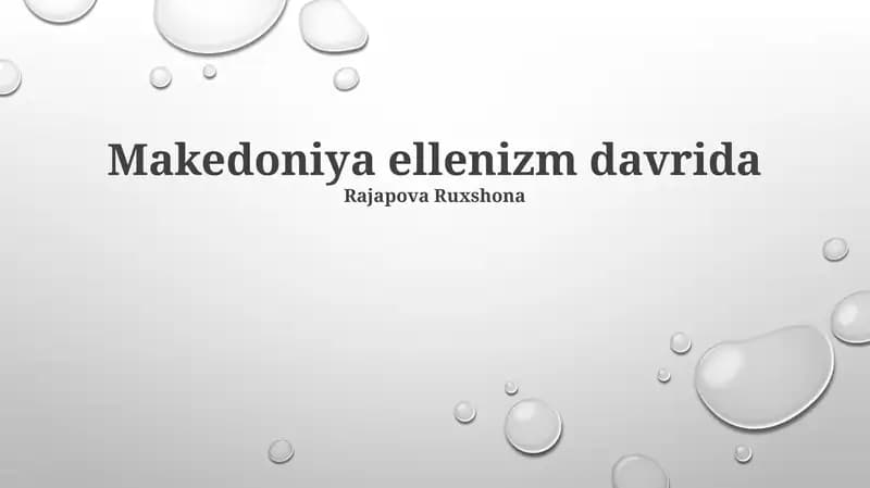 Makedoniya ellenizm davrida