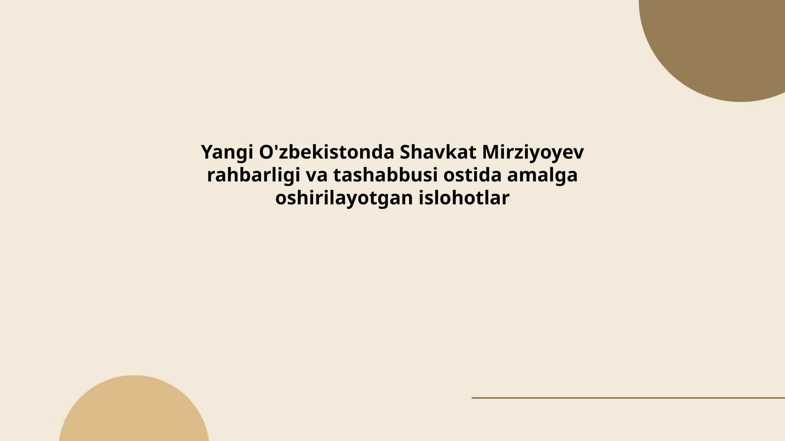 Yangi O‘zbekiston konsepsiyasi