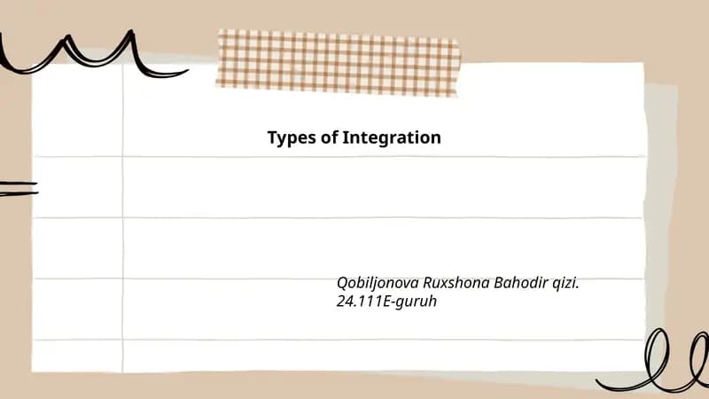Types of Integration