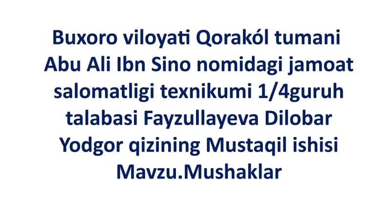 Abu Ali Ibn Sino nomidagi jamoatsalomatligi texnikumi