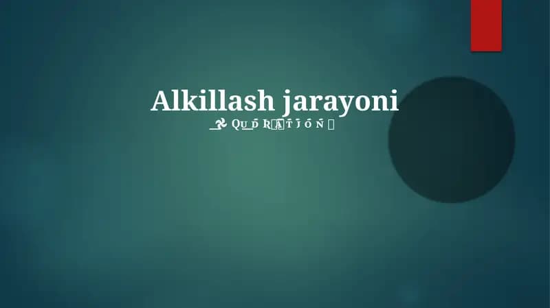 Alkillash Jarayoni
