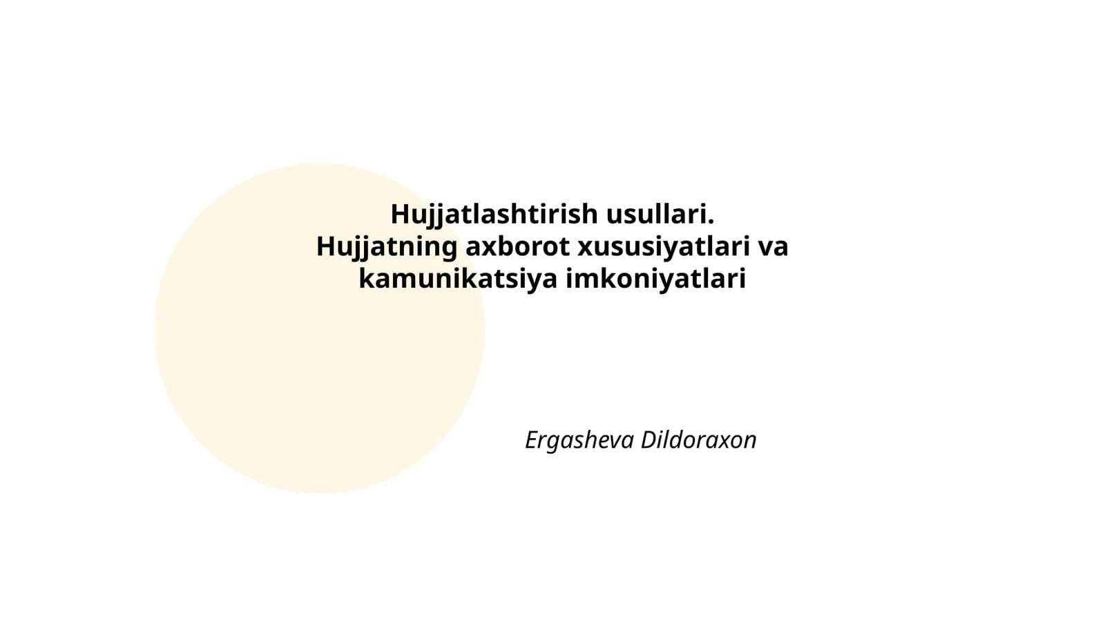 Hujjatlashtirish usullari