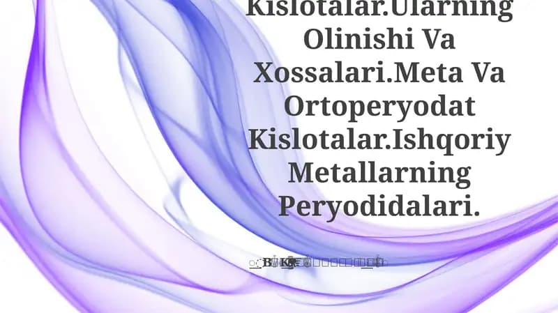 Periodat xilotalar Manganga seriyasidagi halogen oksidli kislotalar