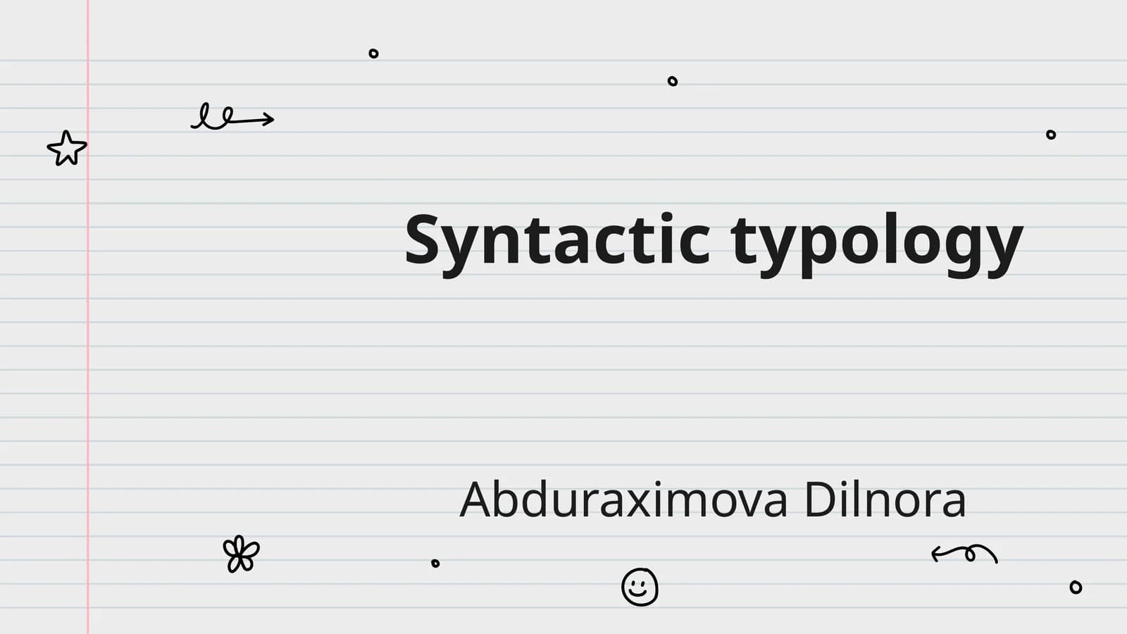 Syntactic typology