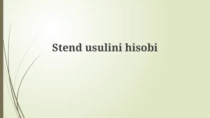 Kuch mashqlari usullarini hisobga olish