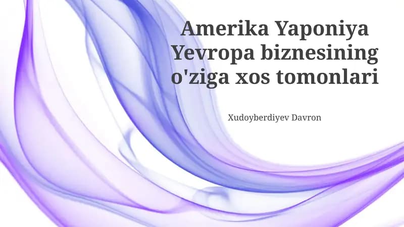 Yevropa biznes madaniyati: Xilma-xillik va hamkorlik
