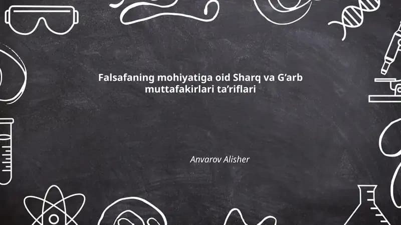 Platonning falsafa mohiyatiga oid ta'rifi