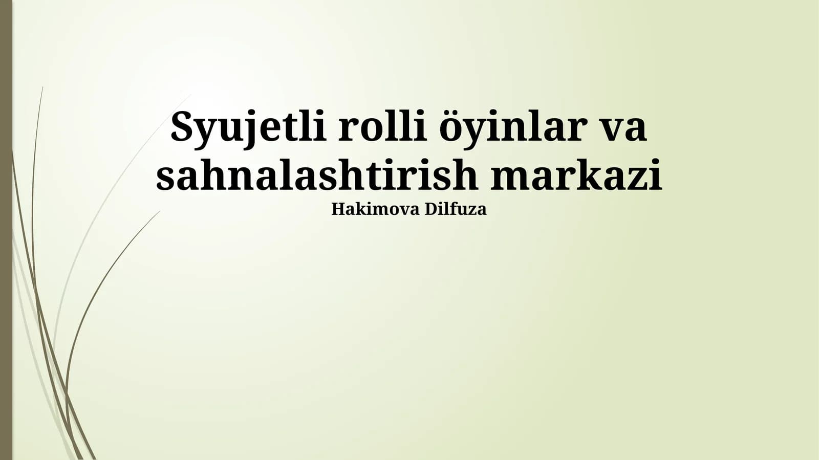 Syujetli rolli öyinlar va sahnalashtirish markazi