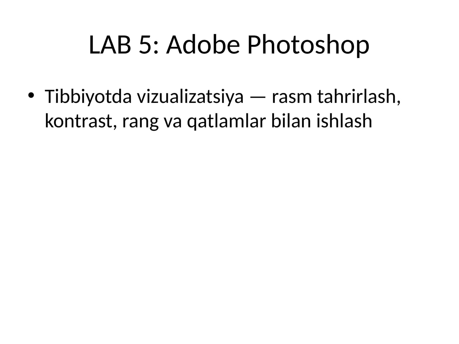 LAB 5: Adobe Photoshop
