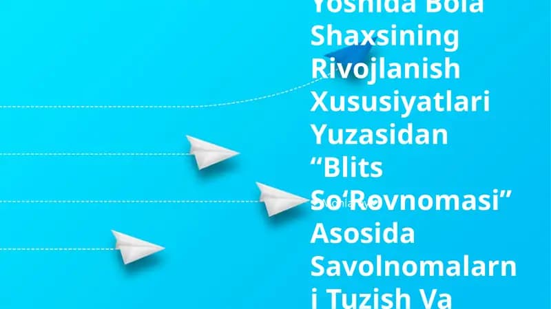 Shaxsni rivojlantirish asoslari