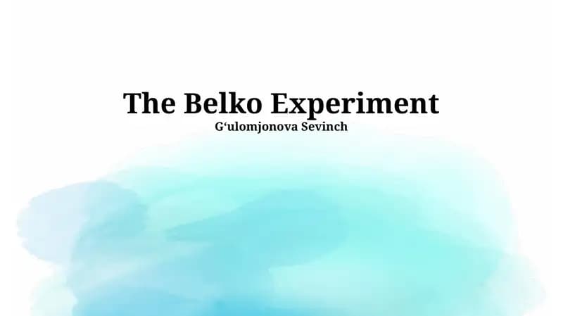 The Belko Experiment