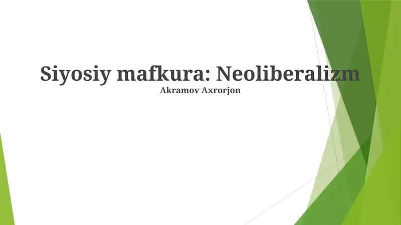 Neoliberalizmning muvaffaqiyatlari va kamchiliklari
